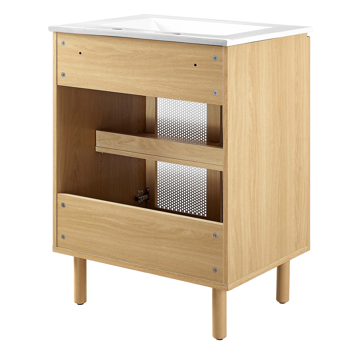 Calla Perforated Metal Bathroom Vanity by Modway