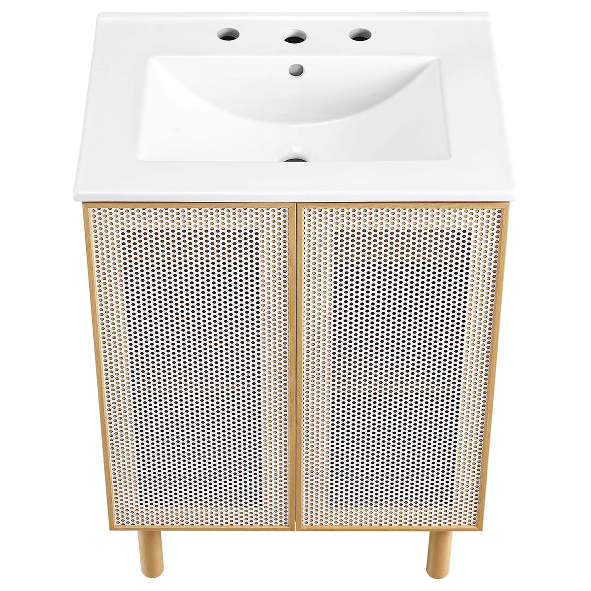 Calla Perforated Metal Bathroom Vanity by Modway