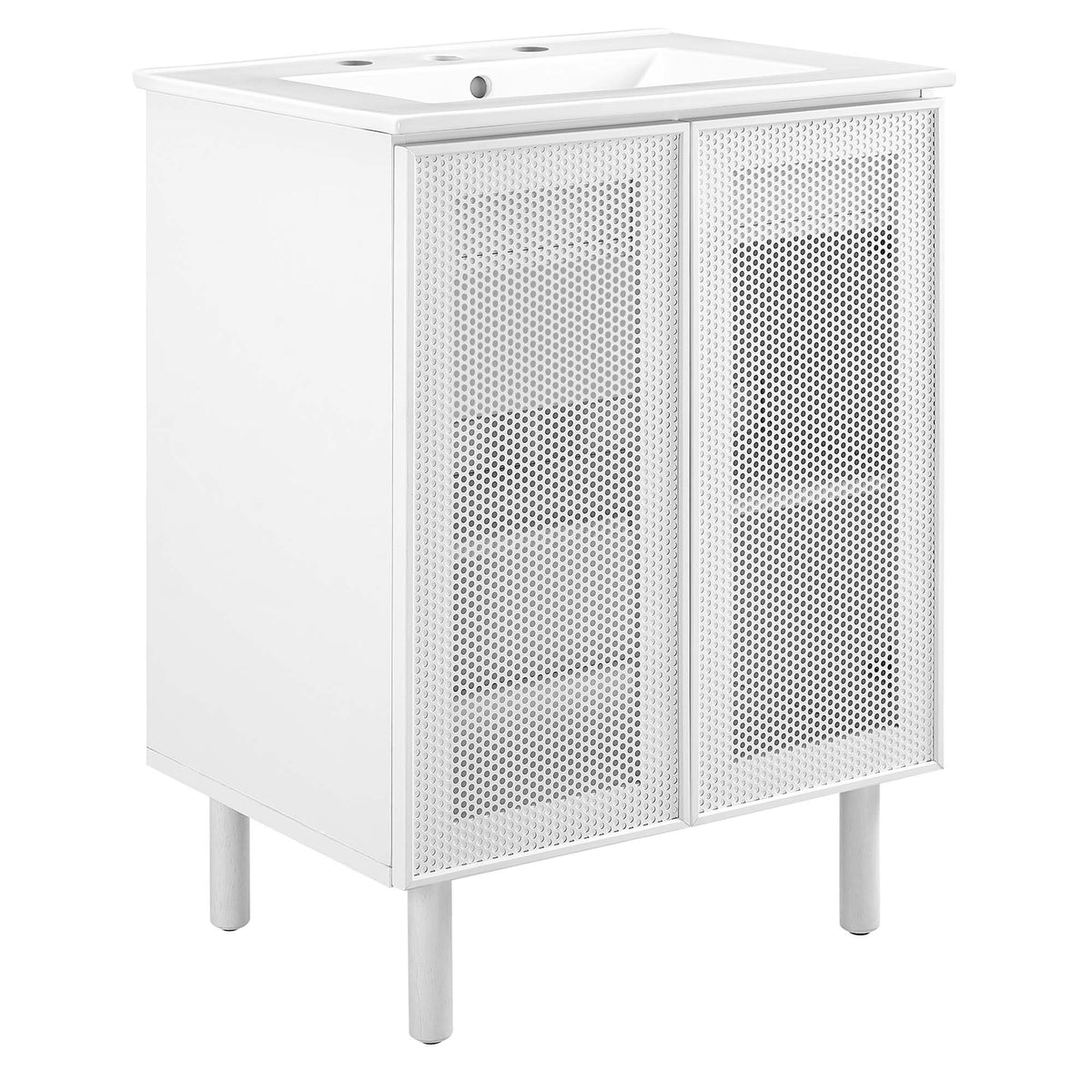 Calla Perforated Metal Bathroom Vanity by Modway