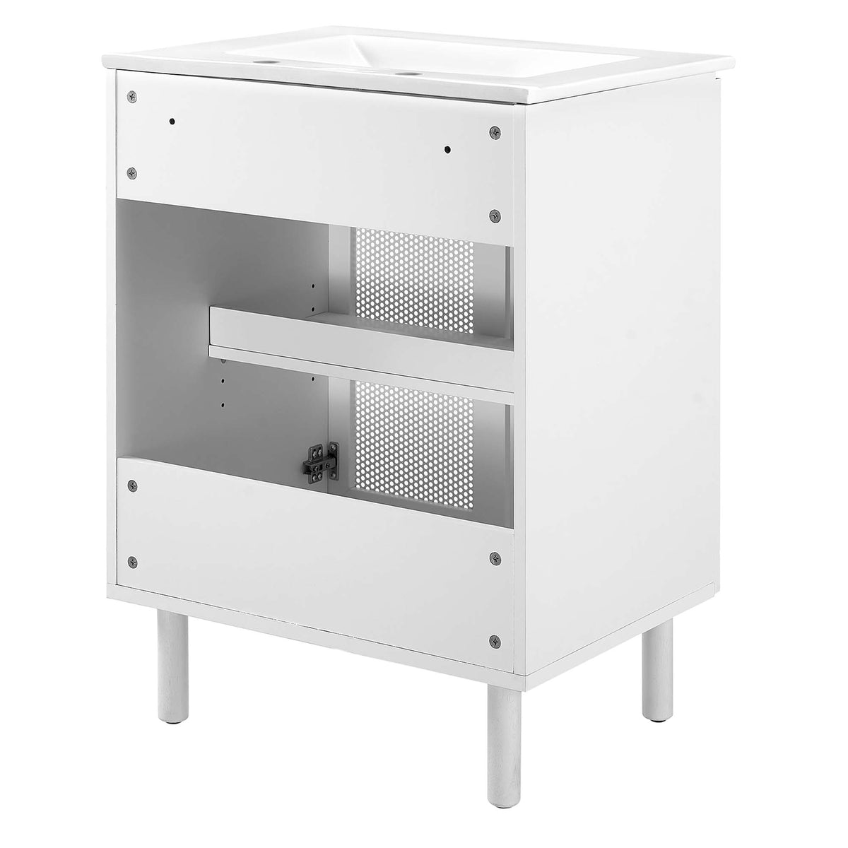 Calla Perforated Metal Bathroom Vanity by Modway