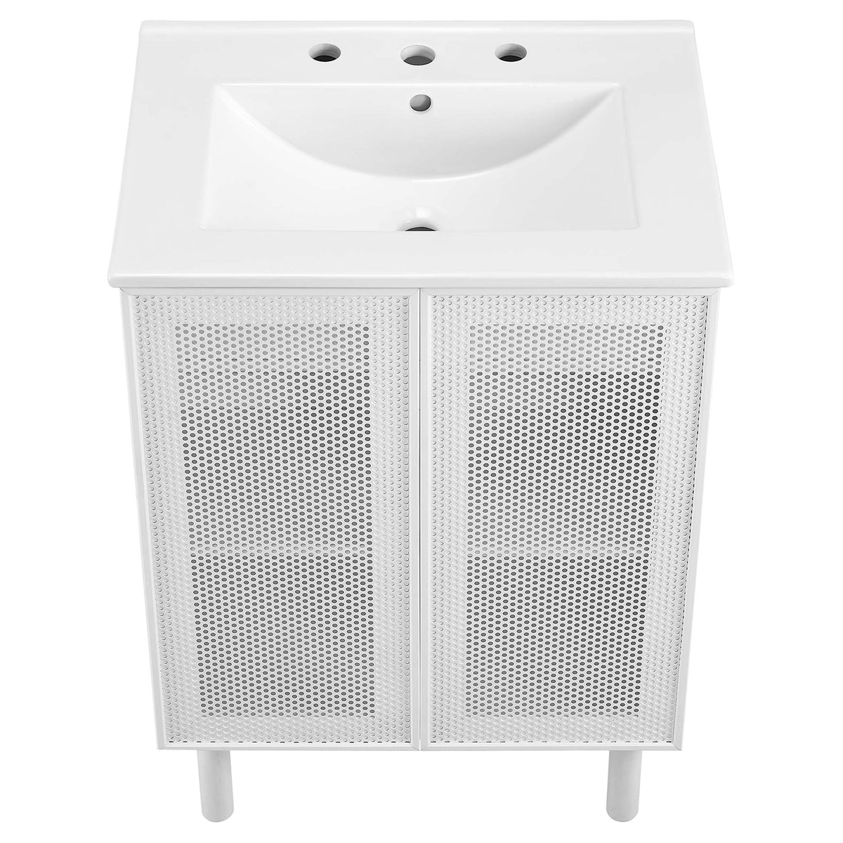 Calla Perforated Metal Bathroom Vanity by Modway