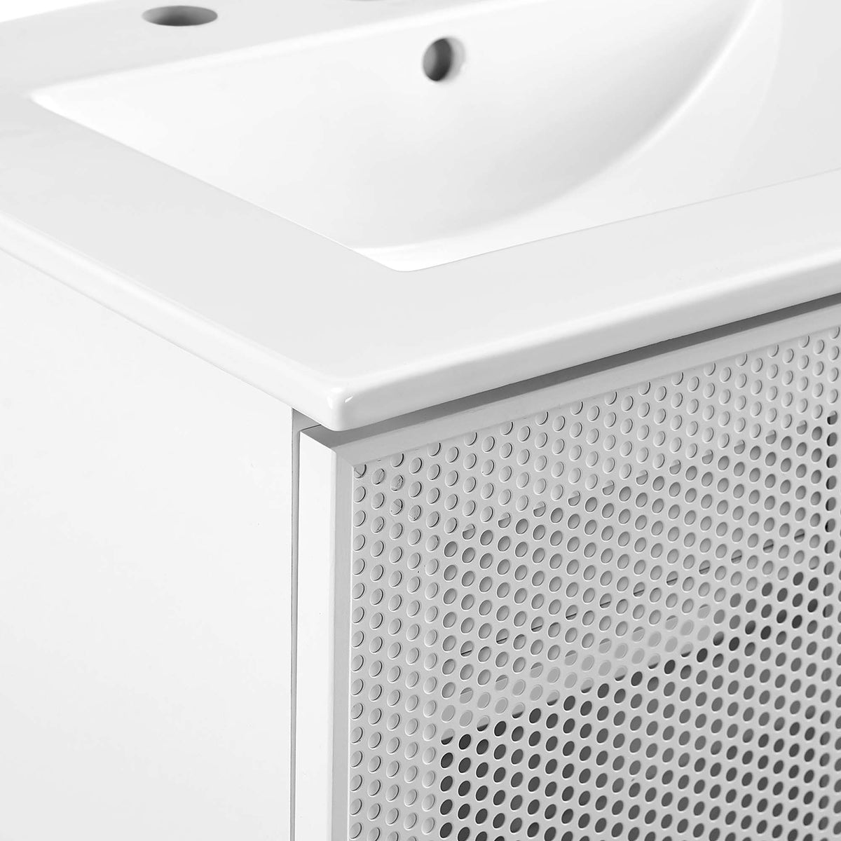Calla Perforated Metal Bathroom Vanity by Modway