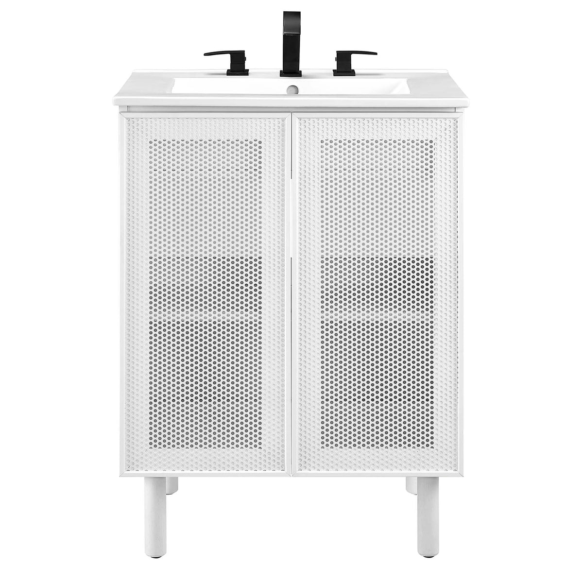 Calla Perforated Metal Bathroom Vanity by Modway
