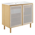 Calla Perforated Metal Bathroom Vanity by Modway