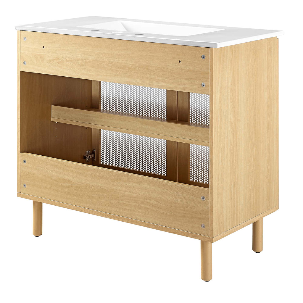 Calla Perforated Metal Bathroom Vanity by Modway