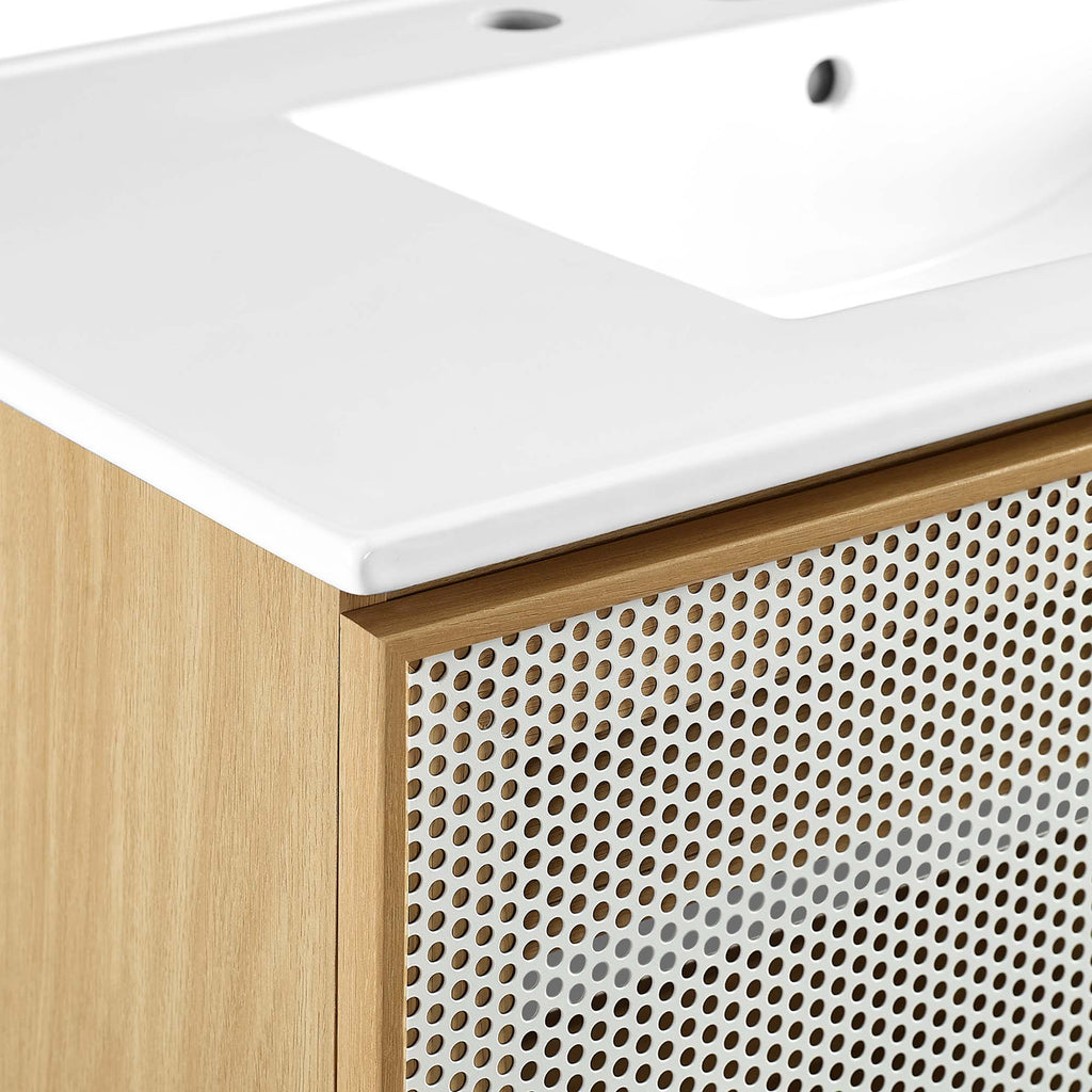 Calla Perforated Metal Bathroom Vanity by Modway