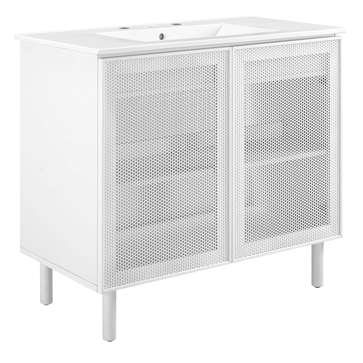 Calla Perforated Metal Bathroom Vanity by Modway