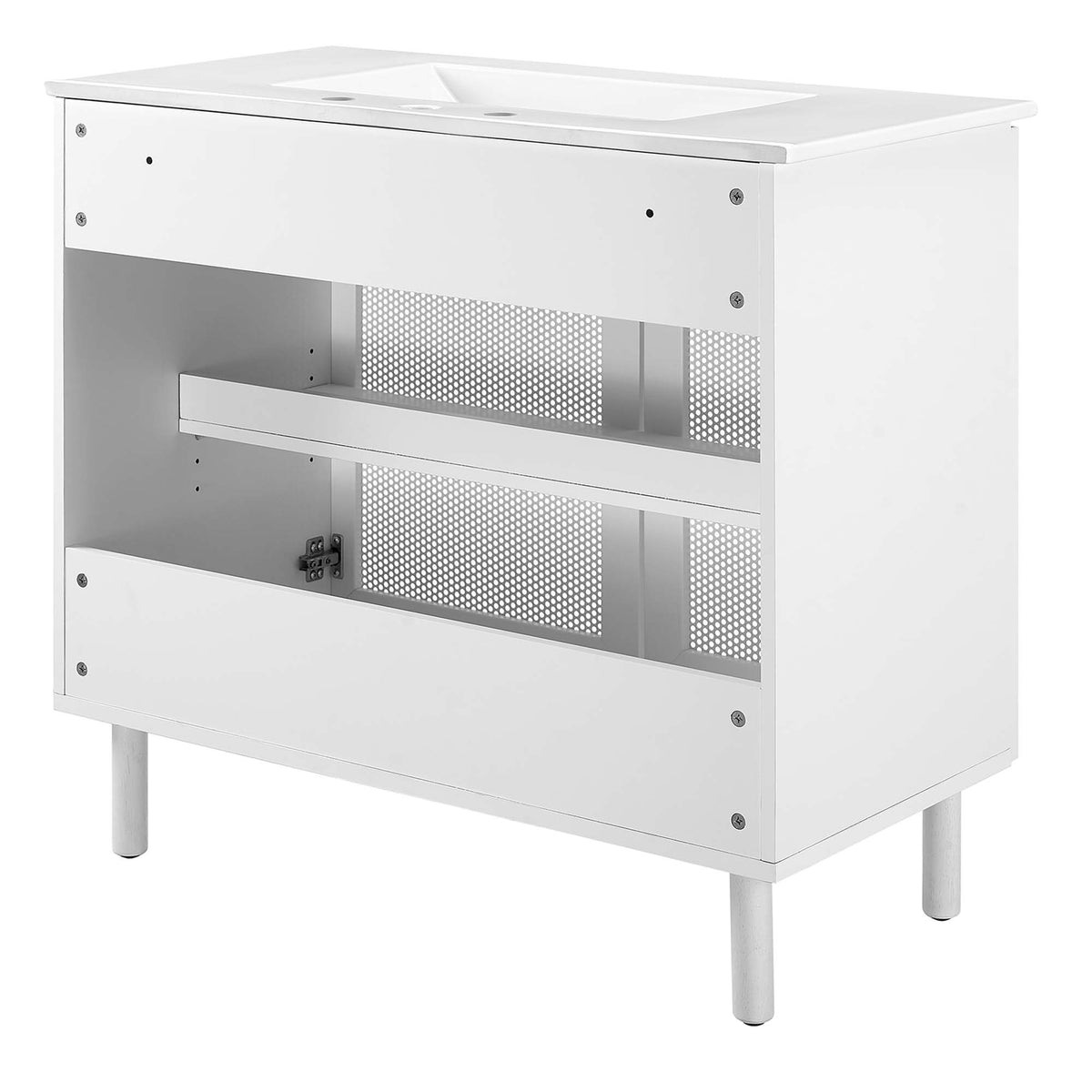 Calla Perforated Metal Bathroom Vanity by Modway