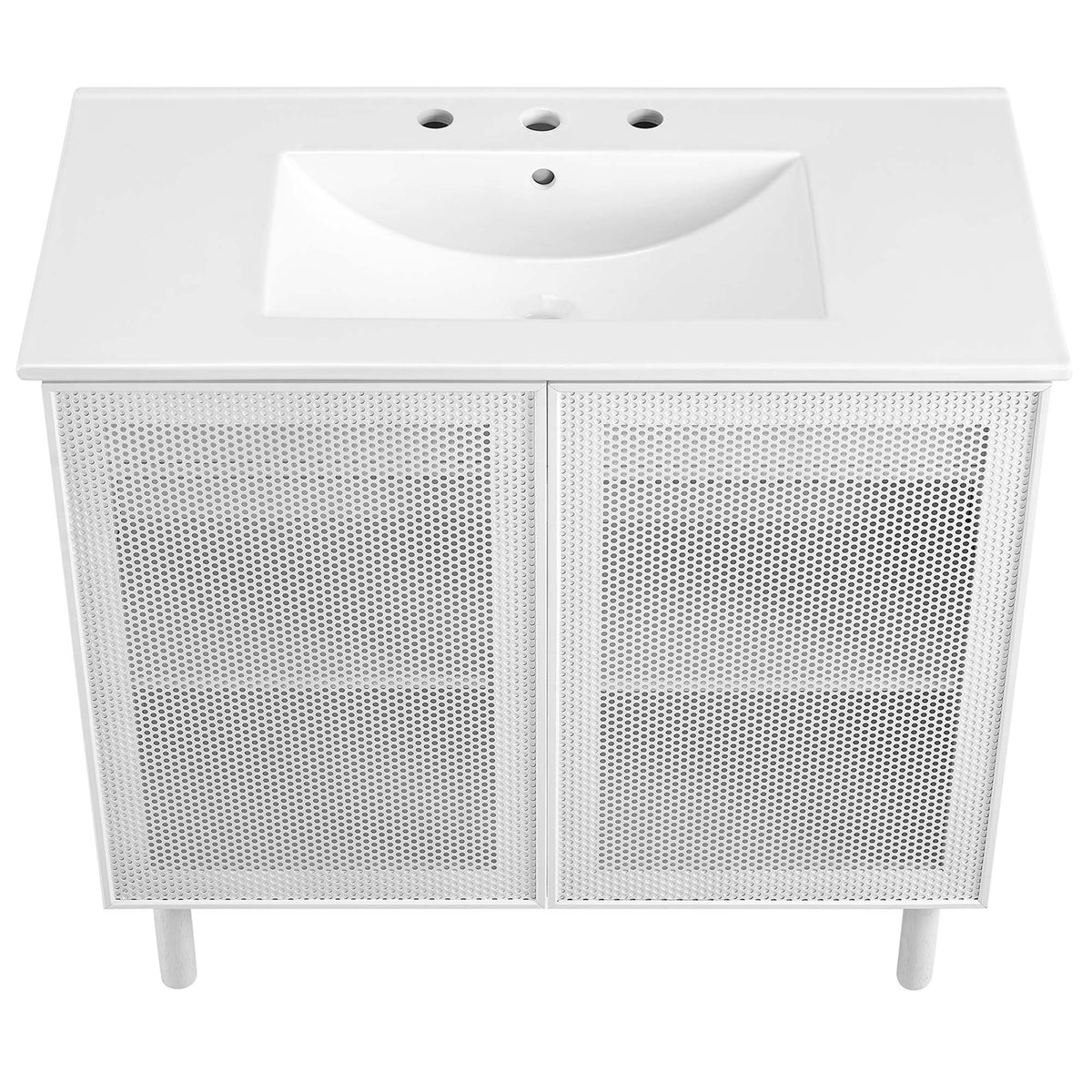 Calla Perforated Metal Bathroom Vanity by Modway