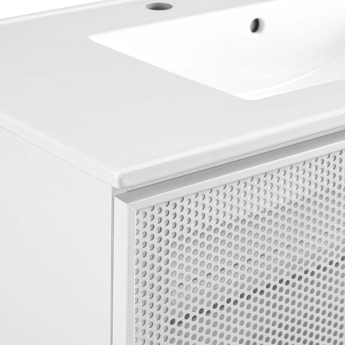 Calla Perforated Metal Bathroom Vanity by Modway