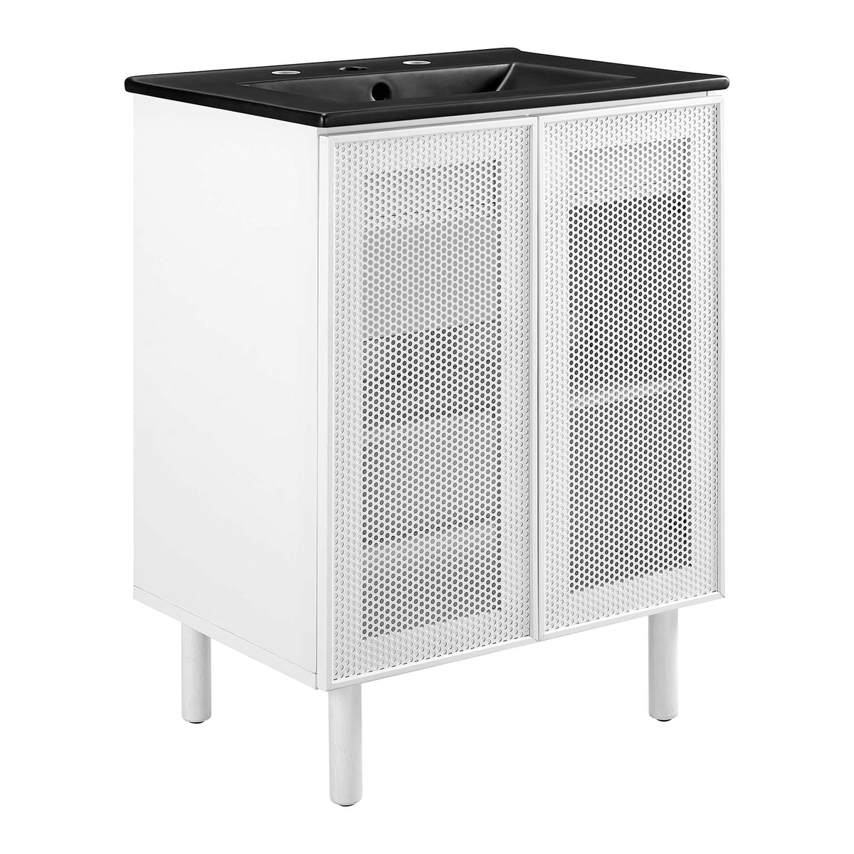 Calla Perforated Metal Bathroom Vanity by Modway