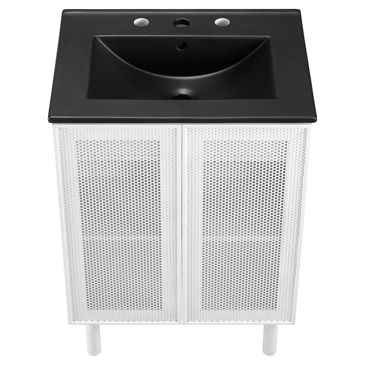 Calla Perforated Metal Bathroom Vanity by Modway