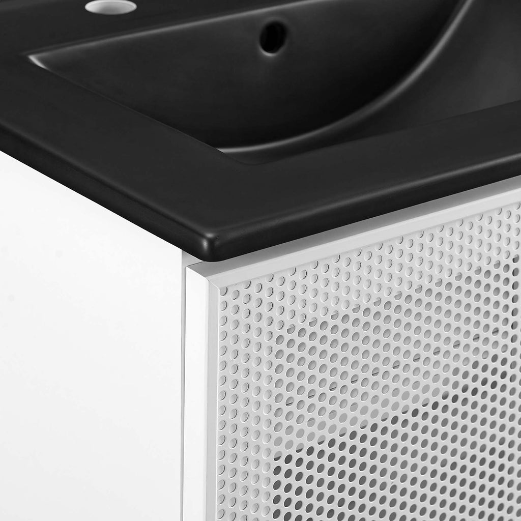 Calla Perforated Metal Bathroom Vanity by Modway