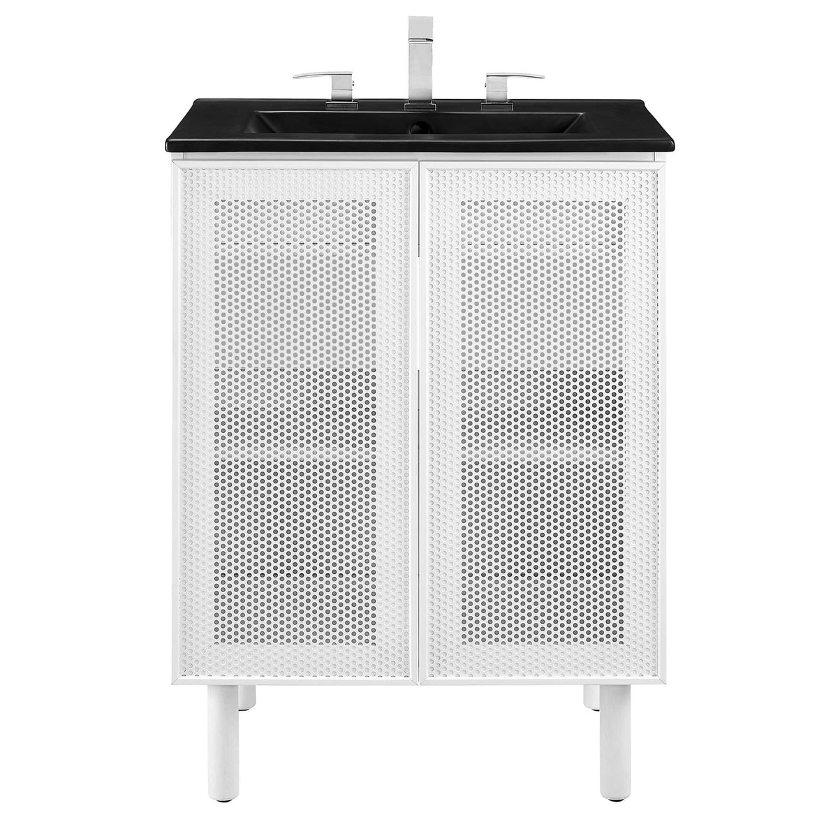 Calla Perforated Metal Bathroom Vanity by Modway