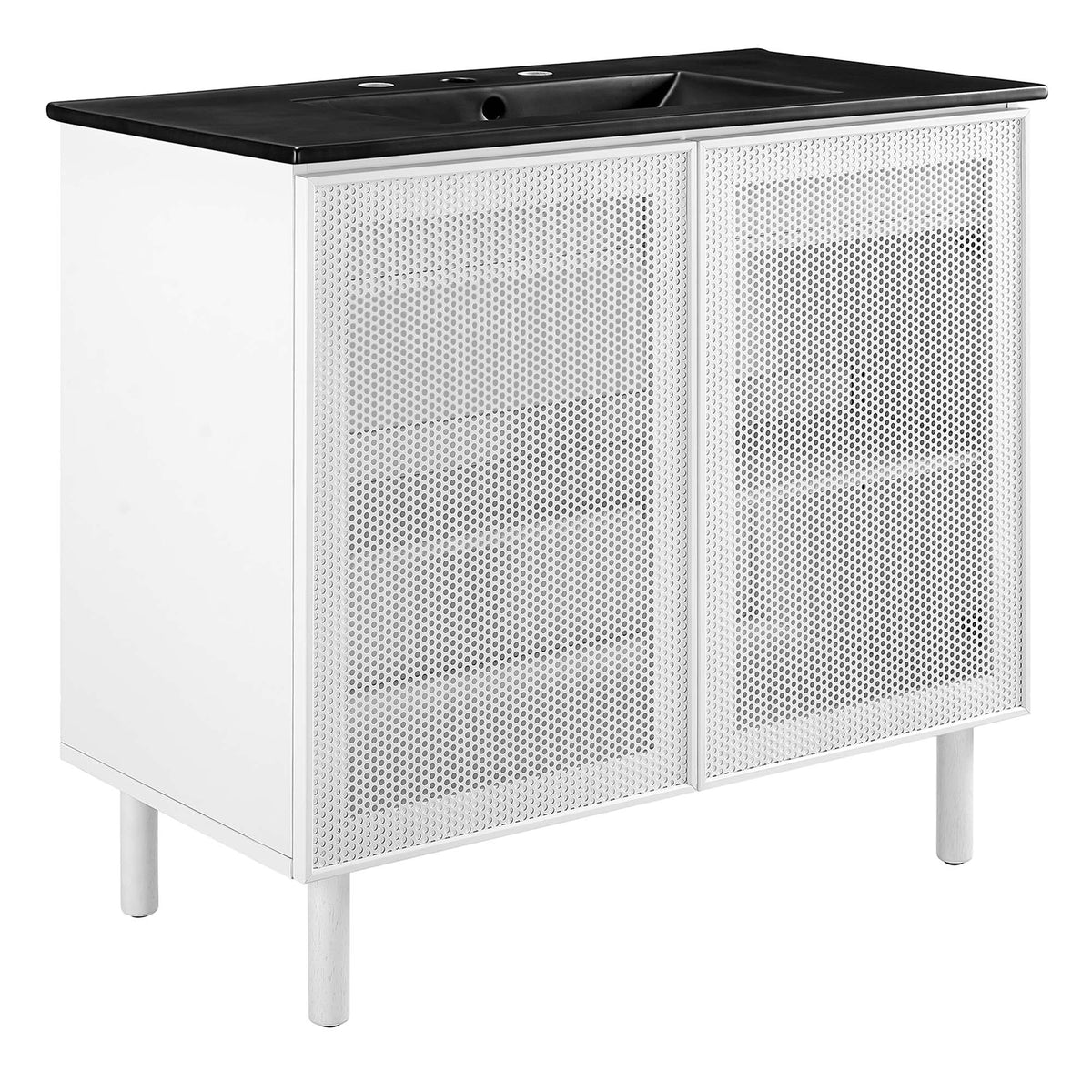 Calla Perforated Metal Bathroom Vanity by Modway