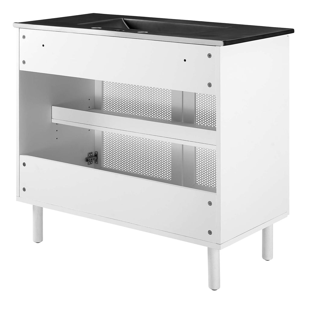 Calla Perforated Metal Bathroom Vanity by Modway