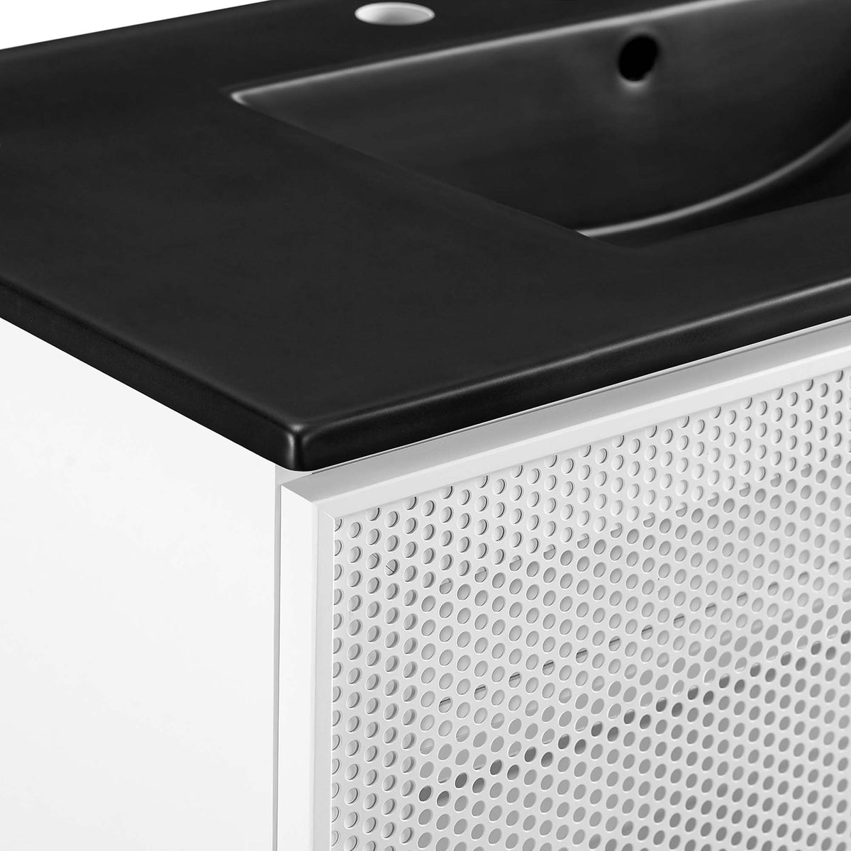 Calla Perforated Metal Bathroom Vanity by Modway