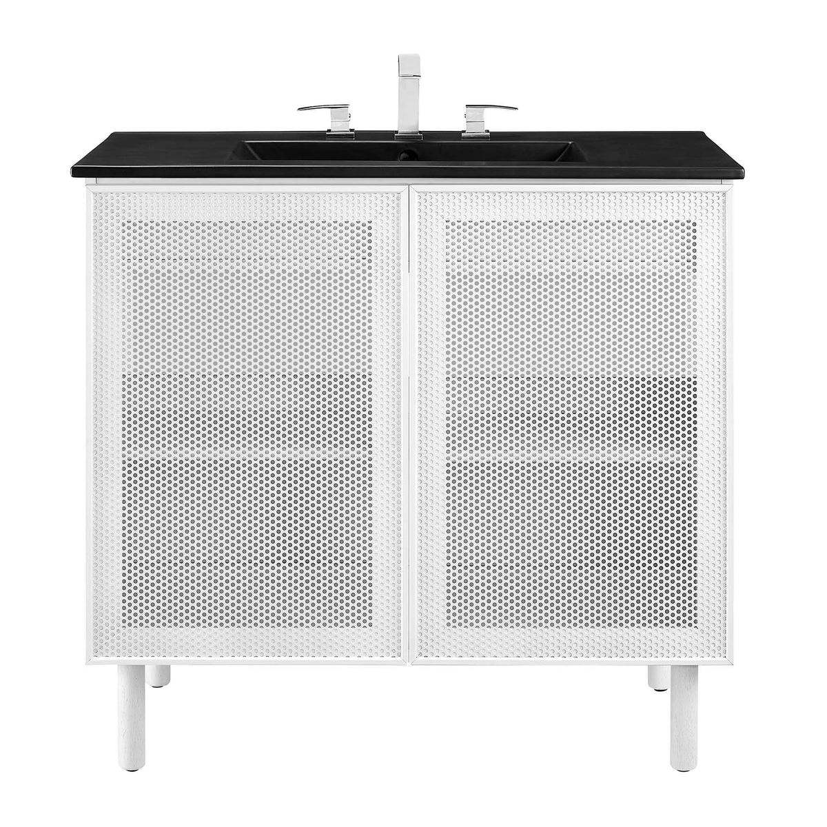 Calla Perforated Metal Bathroom Vanity by Modway