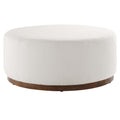 Tilden Large Round Boucle Upholstered Upholstered Ottoman by Modway