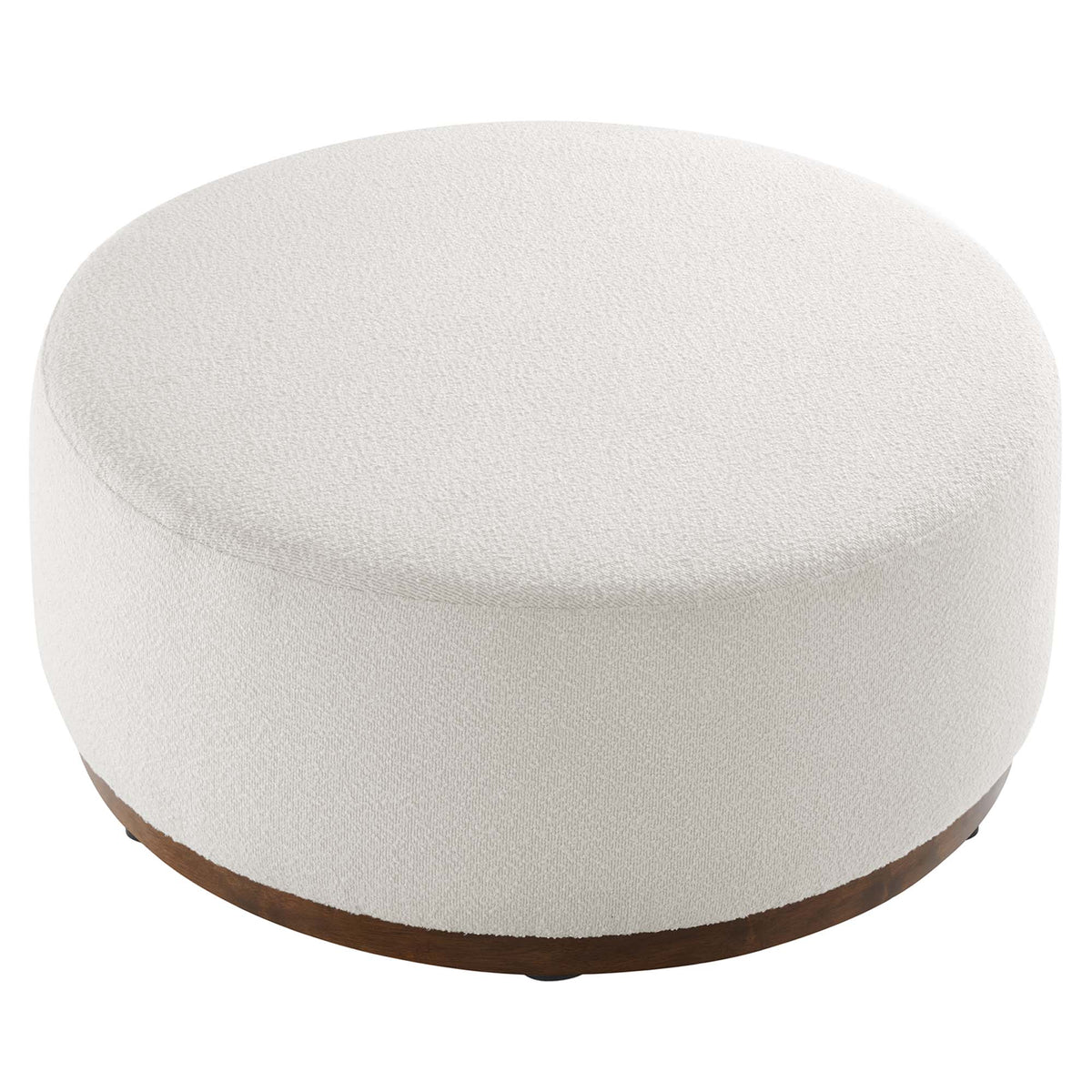 Tilden Large Round Boucle Upholstered Upholstered Ottoman by Modway