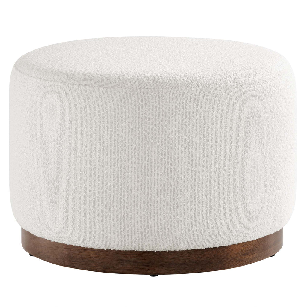 Tilden Large Round Boucle Upholstered Upholstered Ottoman by Modway