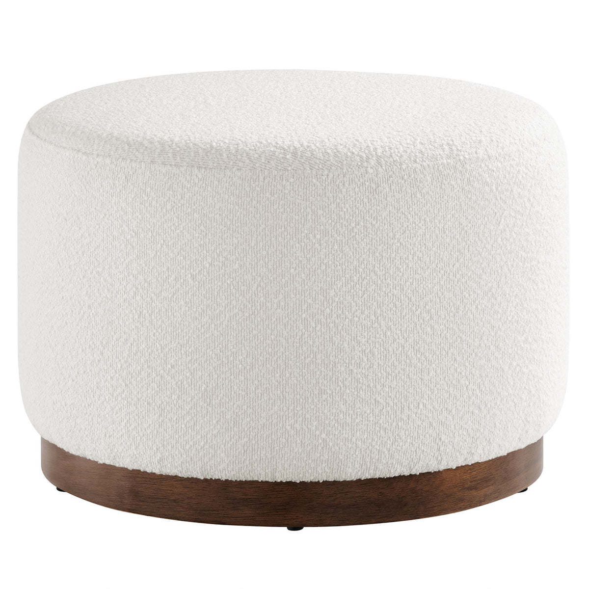 Tilden Large Round Boucle Upholstered Upholstered Ottoman by Modway