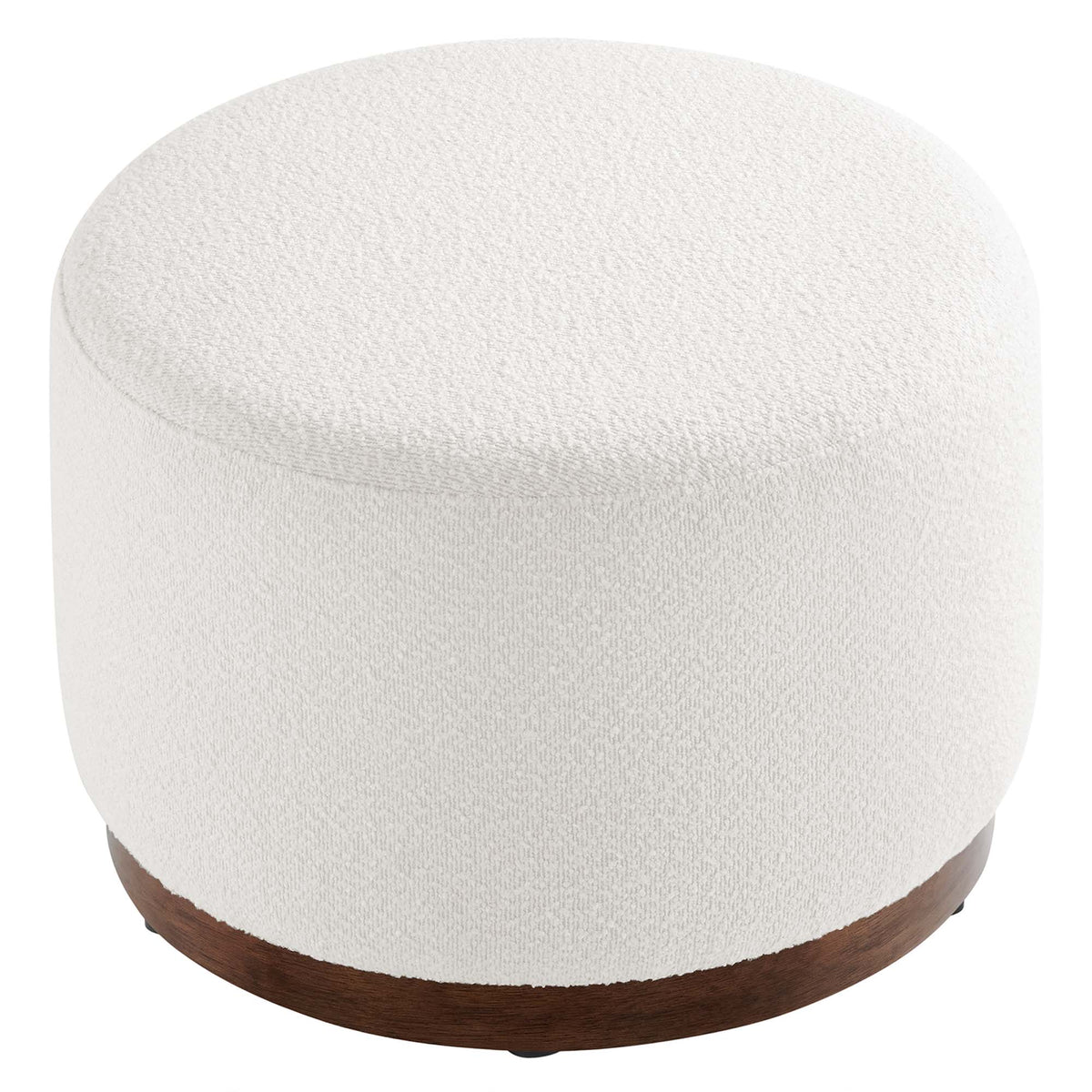 Tilden Large Round Boucle Upholstered Upholstered Ottoman by Modway