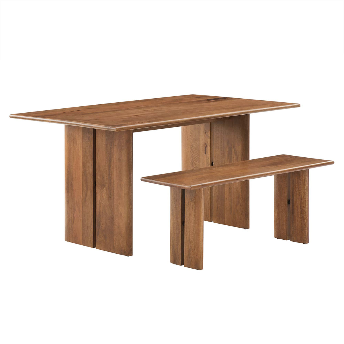 Amistad Wood Dining Table and Bench Set by Modway