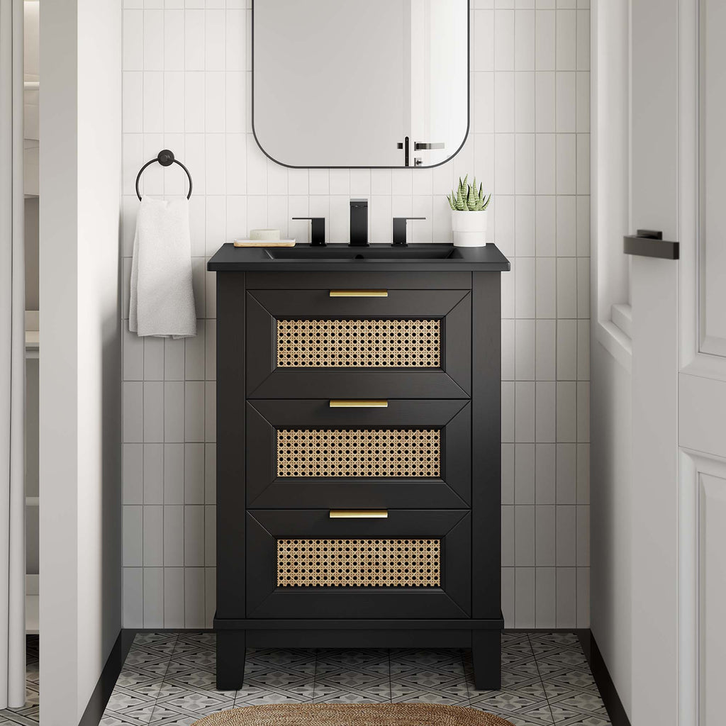 Dixie Solid Wood Bathroom Vanity Cabinet by Modway