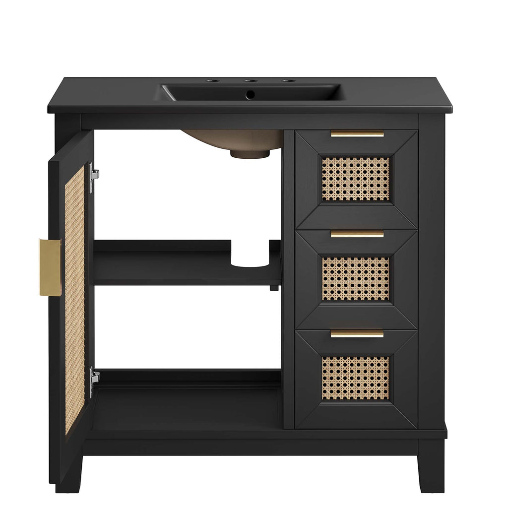 Dixie Solid Wood Bathroom Vanity Cabinet by Modway