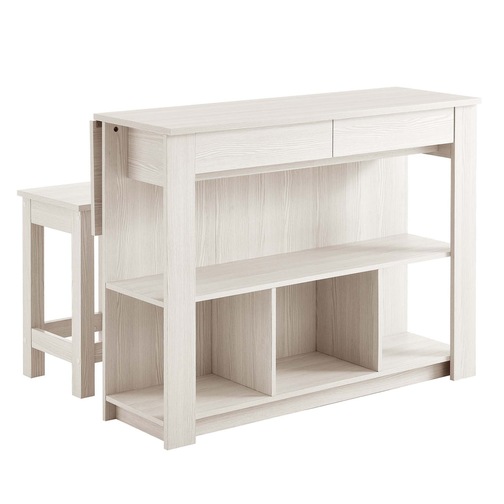Meadowbrook 3-Piece Kitchen Island and Stool Set by Modway
