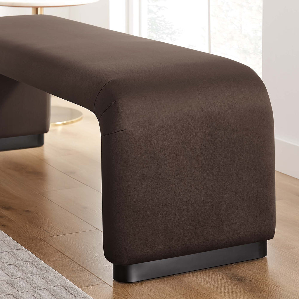 Koda Performance Velvet Waterfall Long Bench by Modway