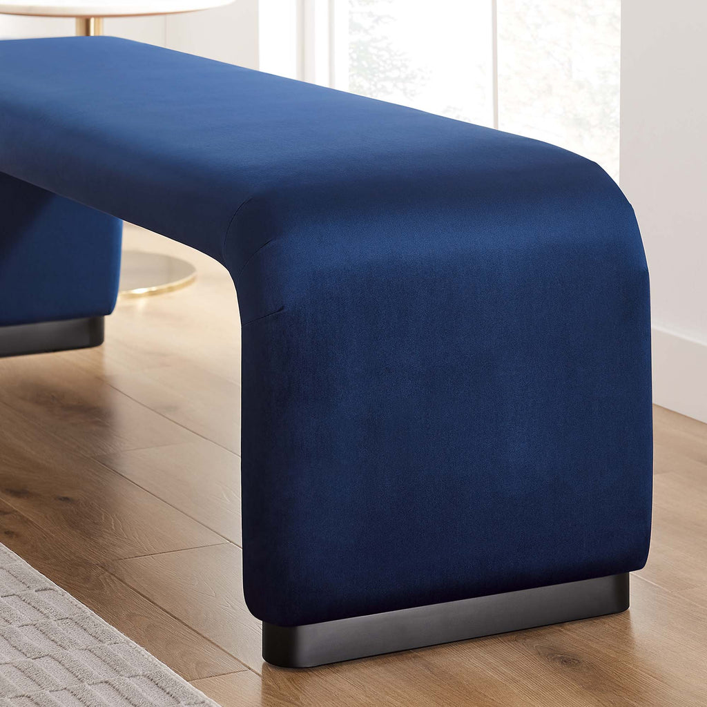 Koda Performance Velvet Waterfall Long Bench by Modway