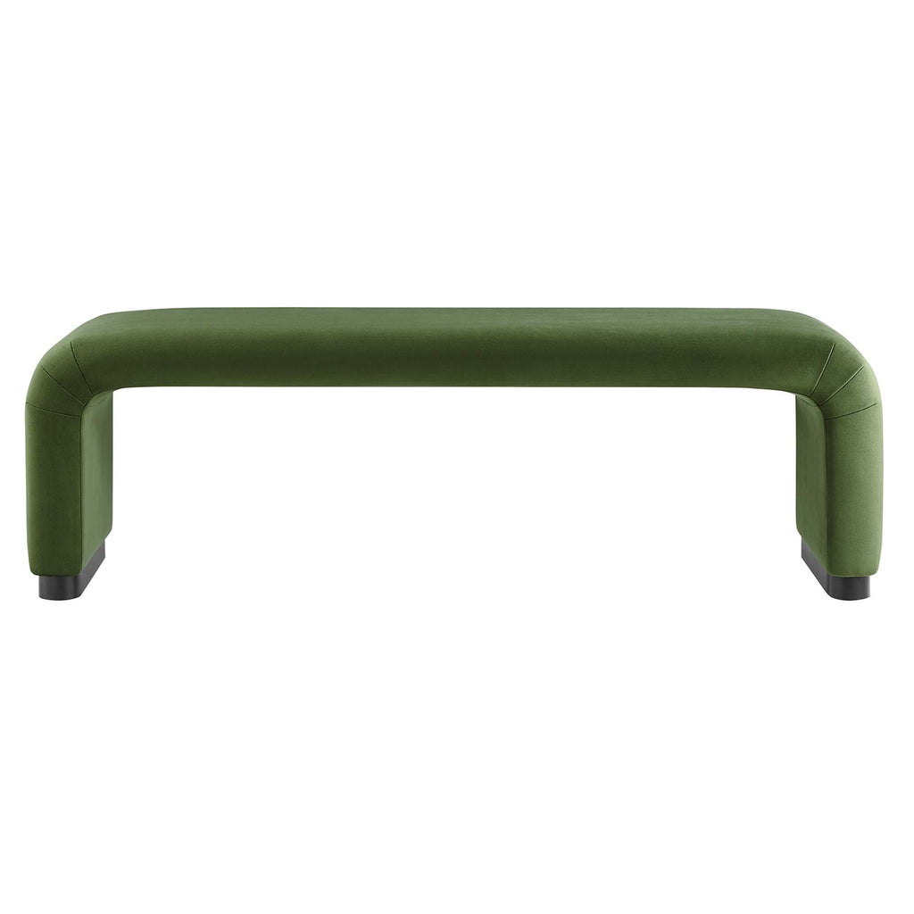 Koda Performance Velvet Waterfall Long Bench by Modway