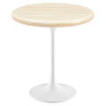 Lippa 20" Round Faux Travertine Side Table by Modway