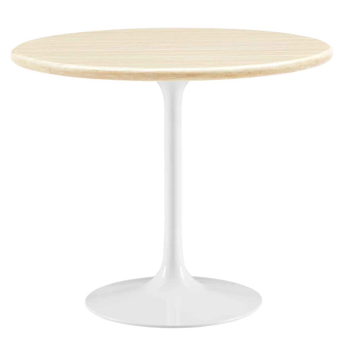 Lippa 36" Round Faux Travertine Dining Table by Modway