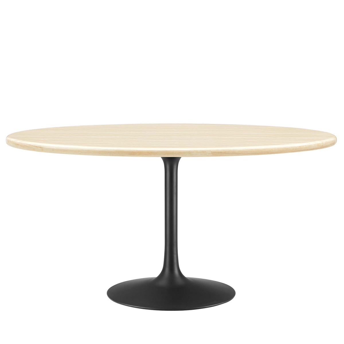 Lippa 60" Oval Faux Travertine Dining Table by Modway