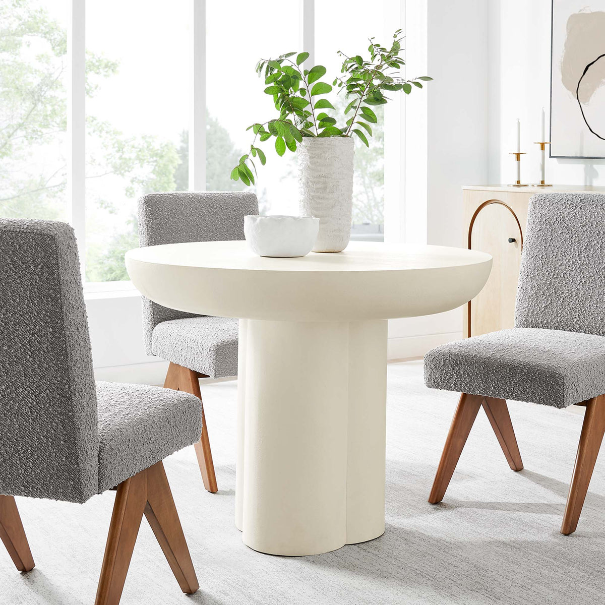 Caspian 40" Round Concrete Dining Table by Modway