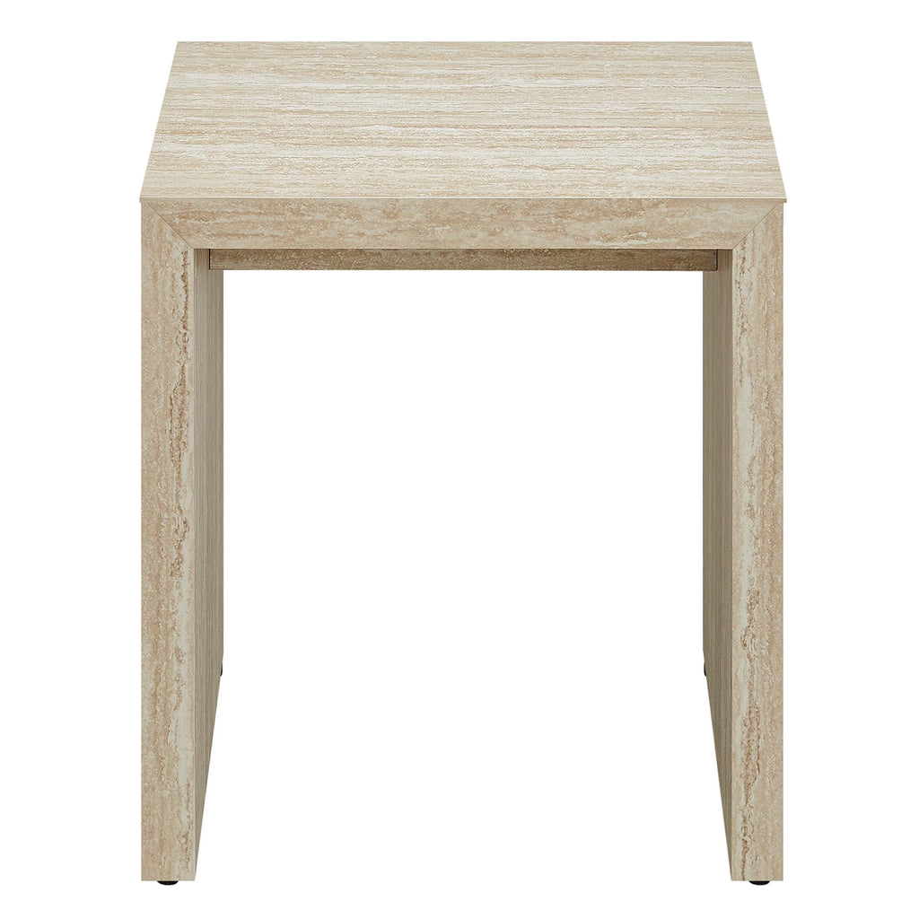 Mirella Faux Travertine Side Table by Modway