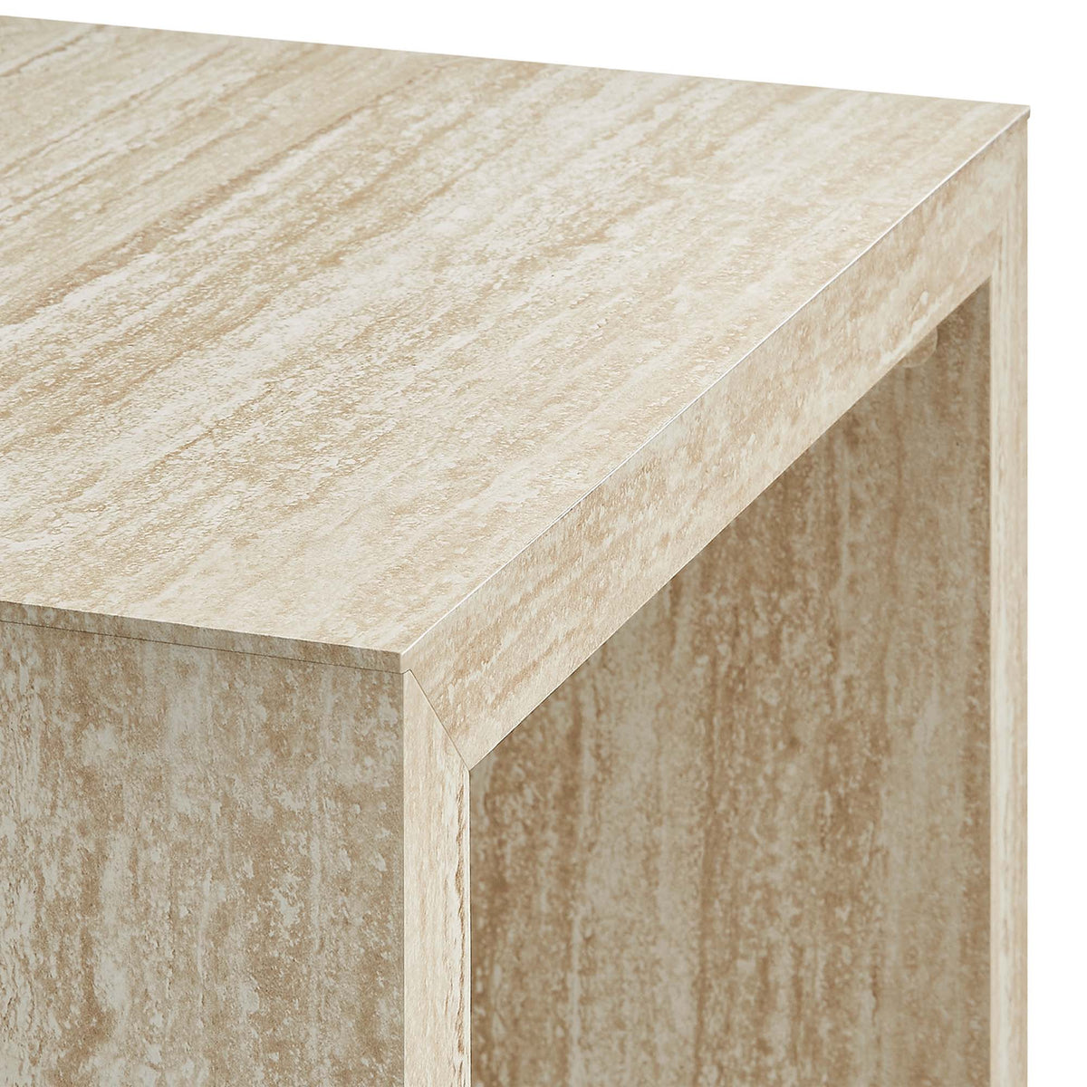 Mirella Faux Travertine Side Table by Modway