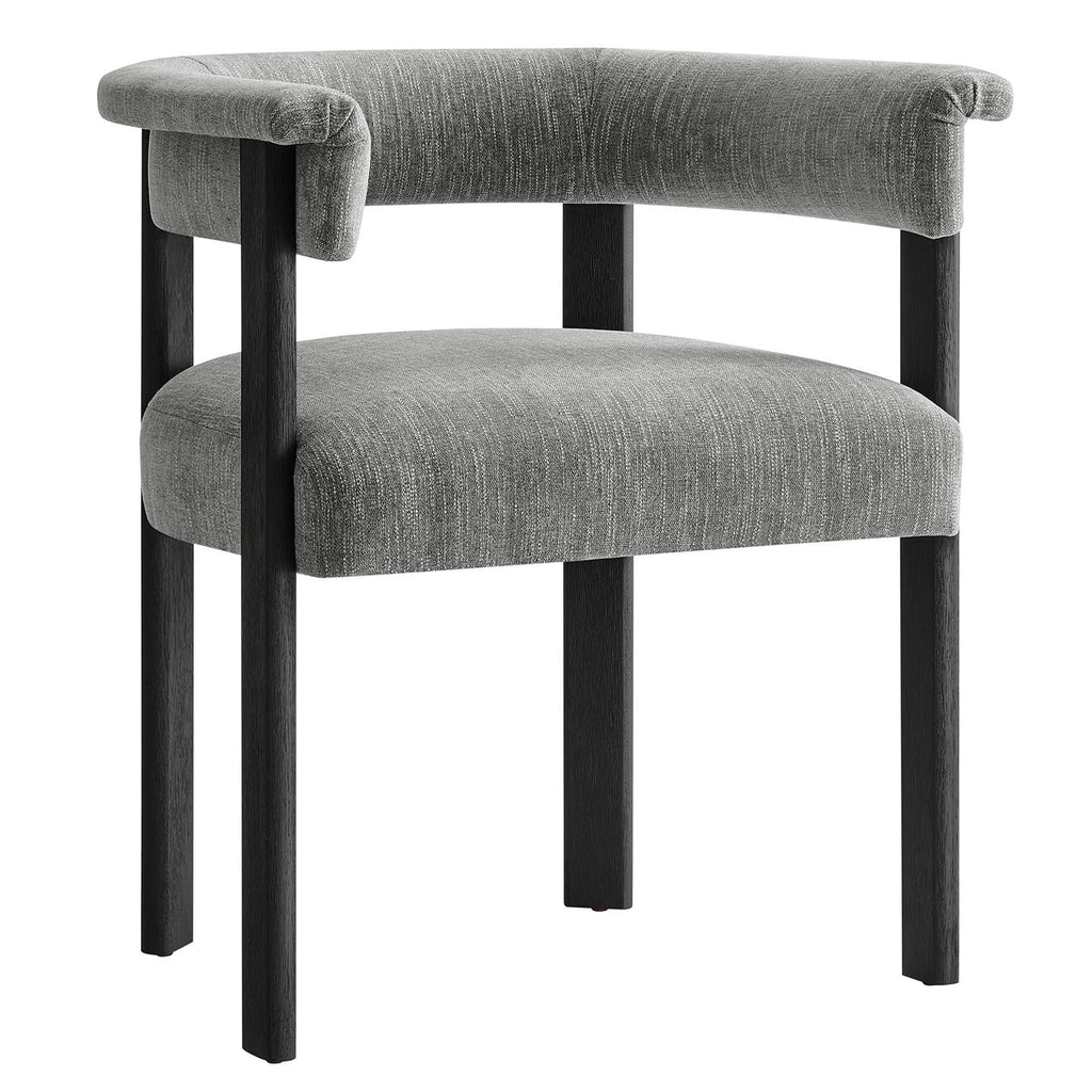 Imogen Fabric Upholstered Barrel Dining Chairs Set of 2 by Modway