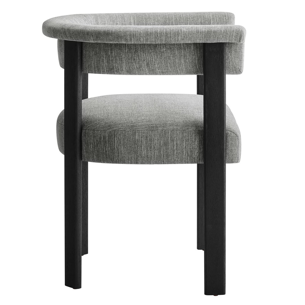 Imogen Fabric Upholstered Barrel Dining Chairs Set of 2 by Modway