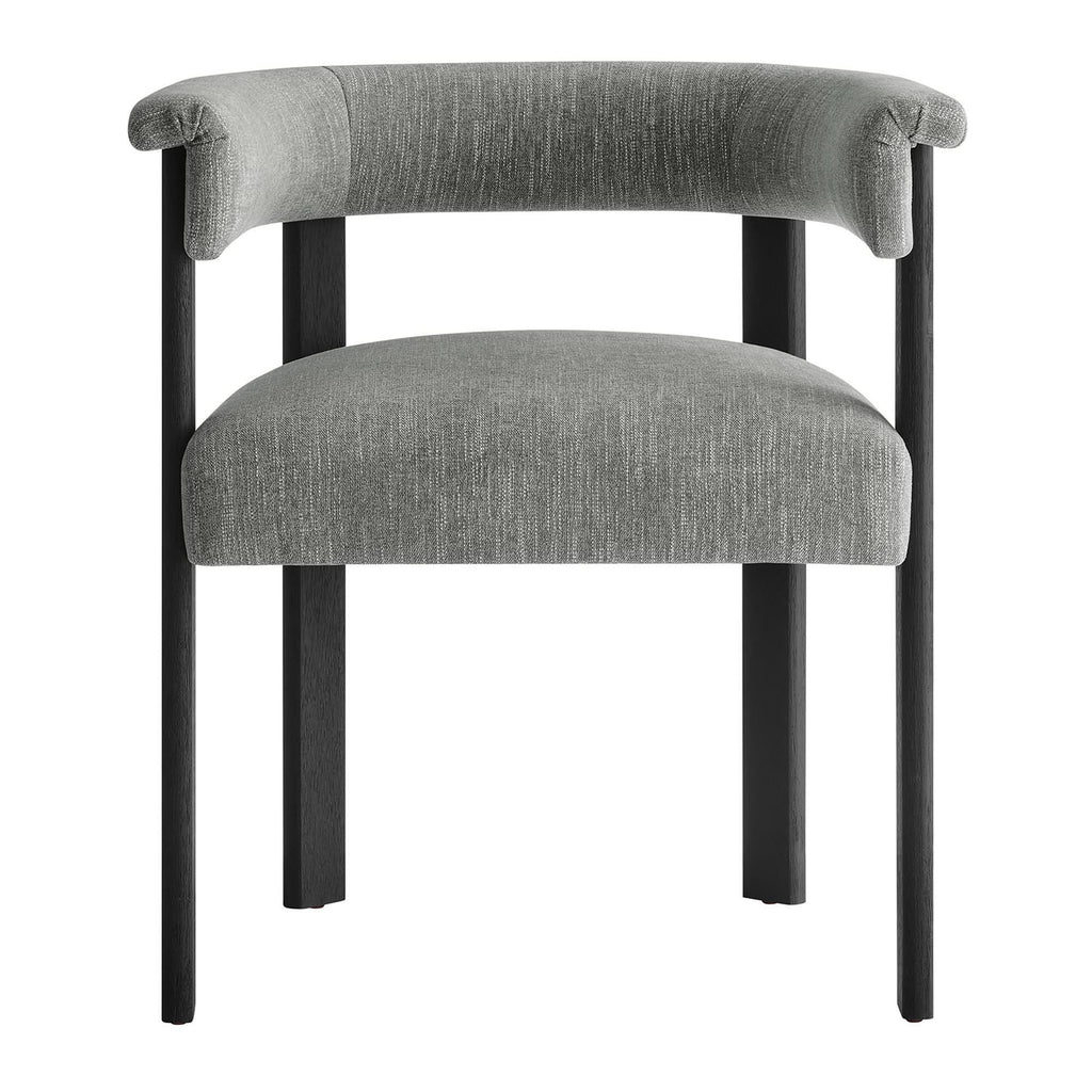 Imogen Fabric Upholstered Barrel Dining Chairs Set of 2 by Modway
