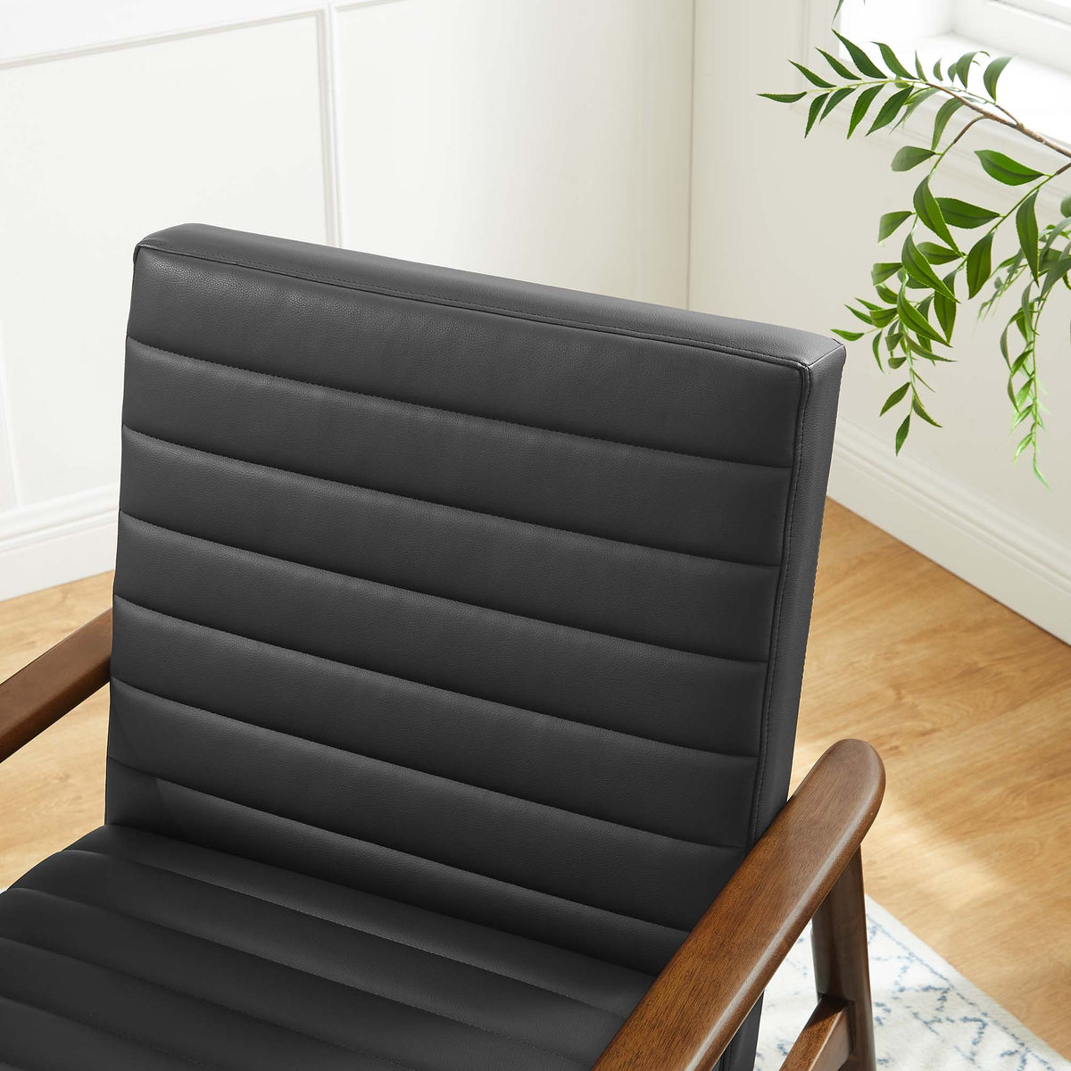 Jensen Vegan Leather Accent Chair by Modway