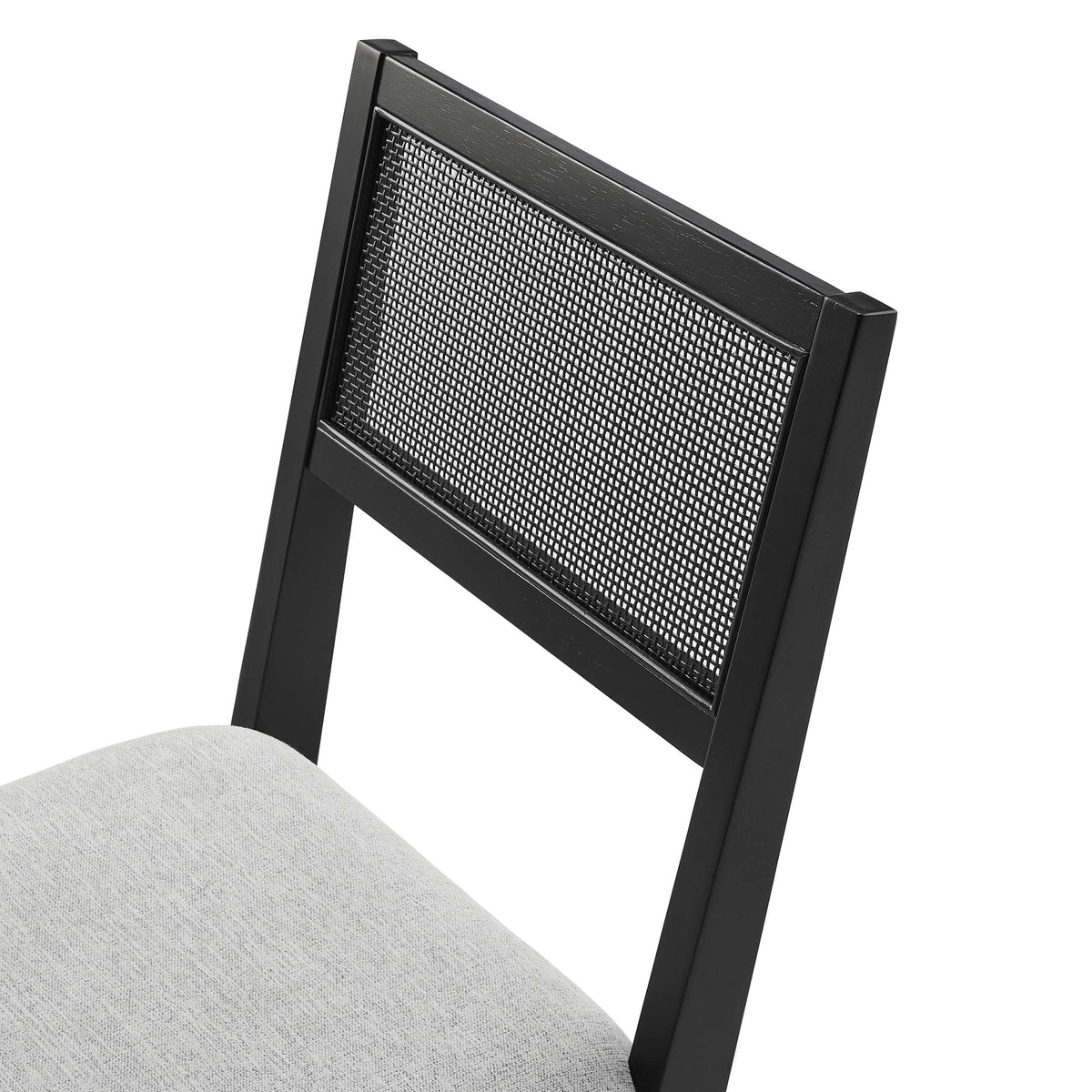 Nimba Faux Rattan Fabric Dining Chairs Set of 2 by Modway