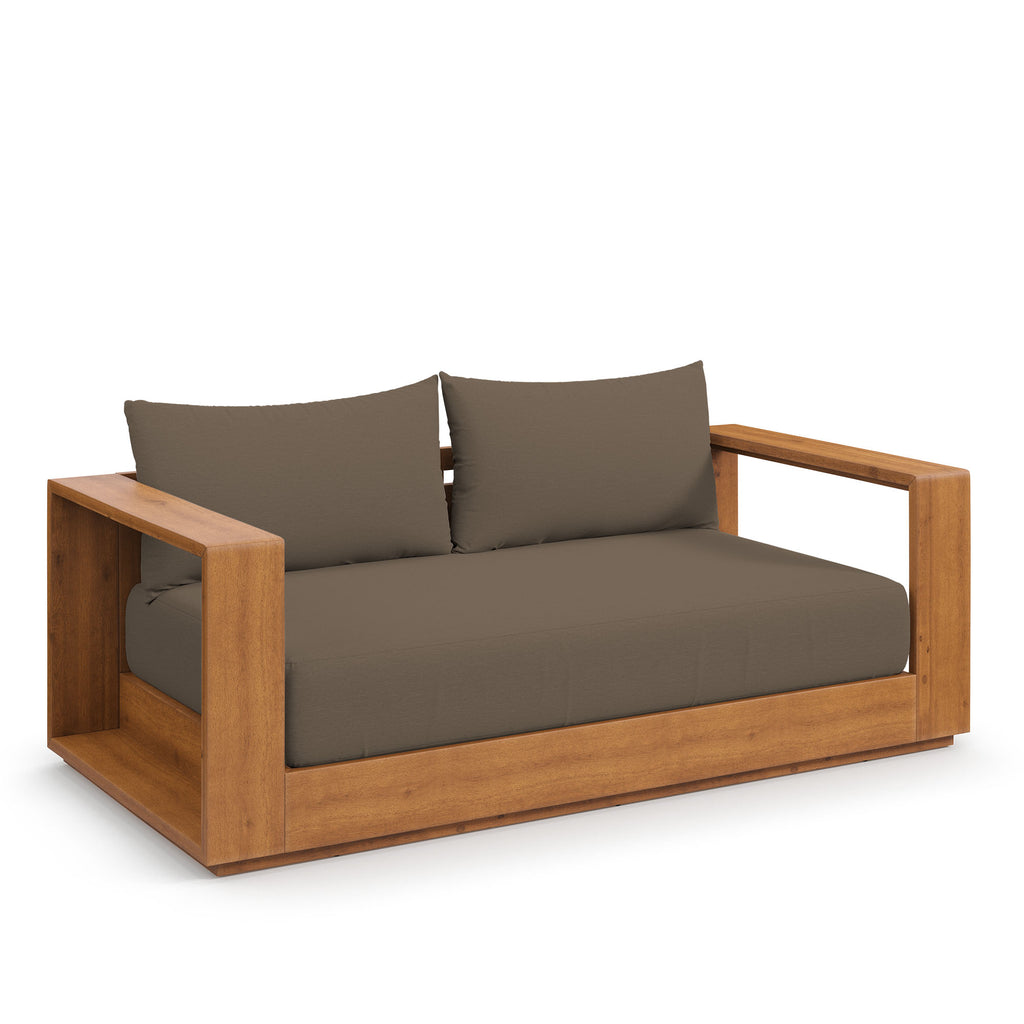 Tahoe Acacia Wood Outdoor Patio Acacia Wood Loveseat by Modway