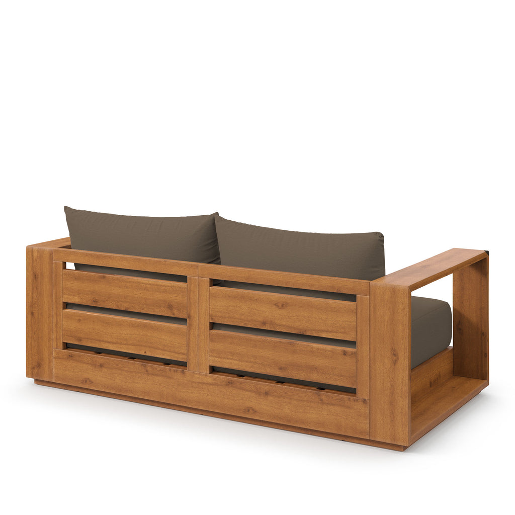 Tahoe Acacia Wood Outdoor Patio Acacia Wood Loveseat by Modway