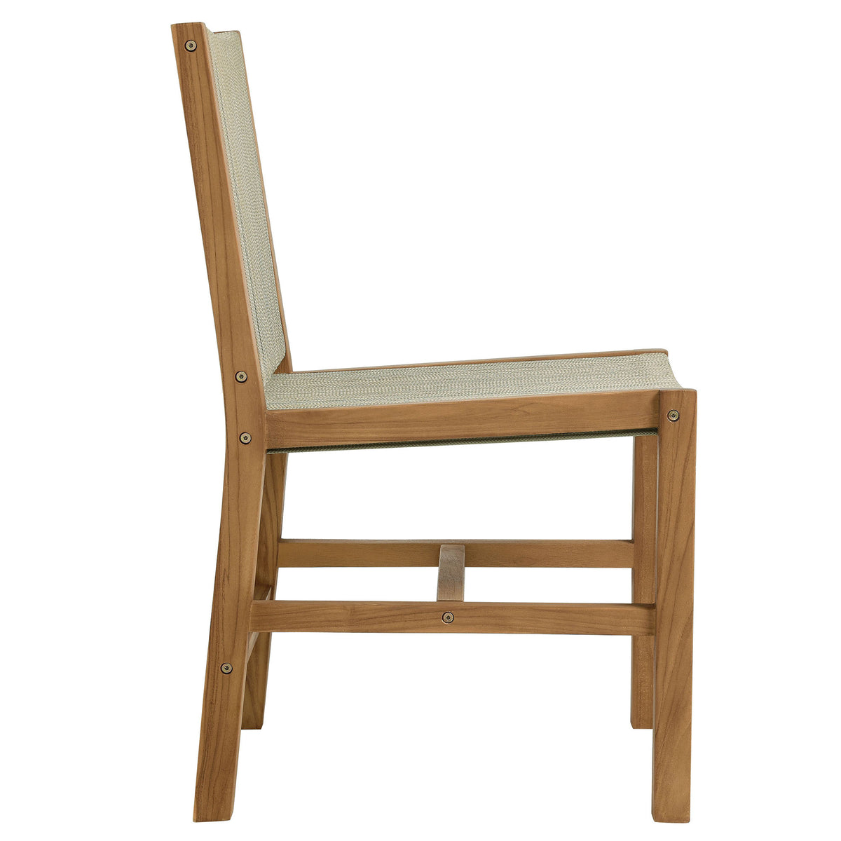 Vienna 5-Piece Outdoor Patio Teak and Rope Dining Set with Armless Chairs by Modway