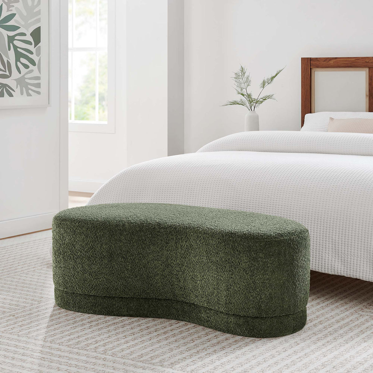 Nimbus 48" Upholstered Ottoman Bench by Modway