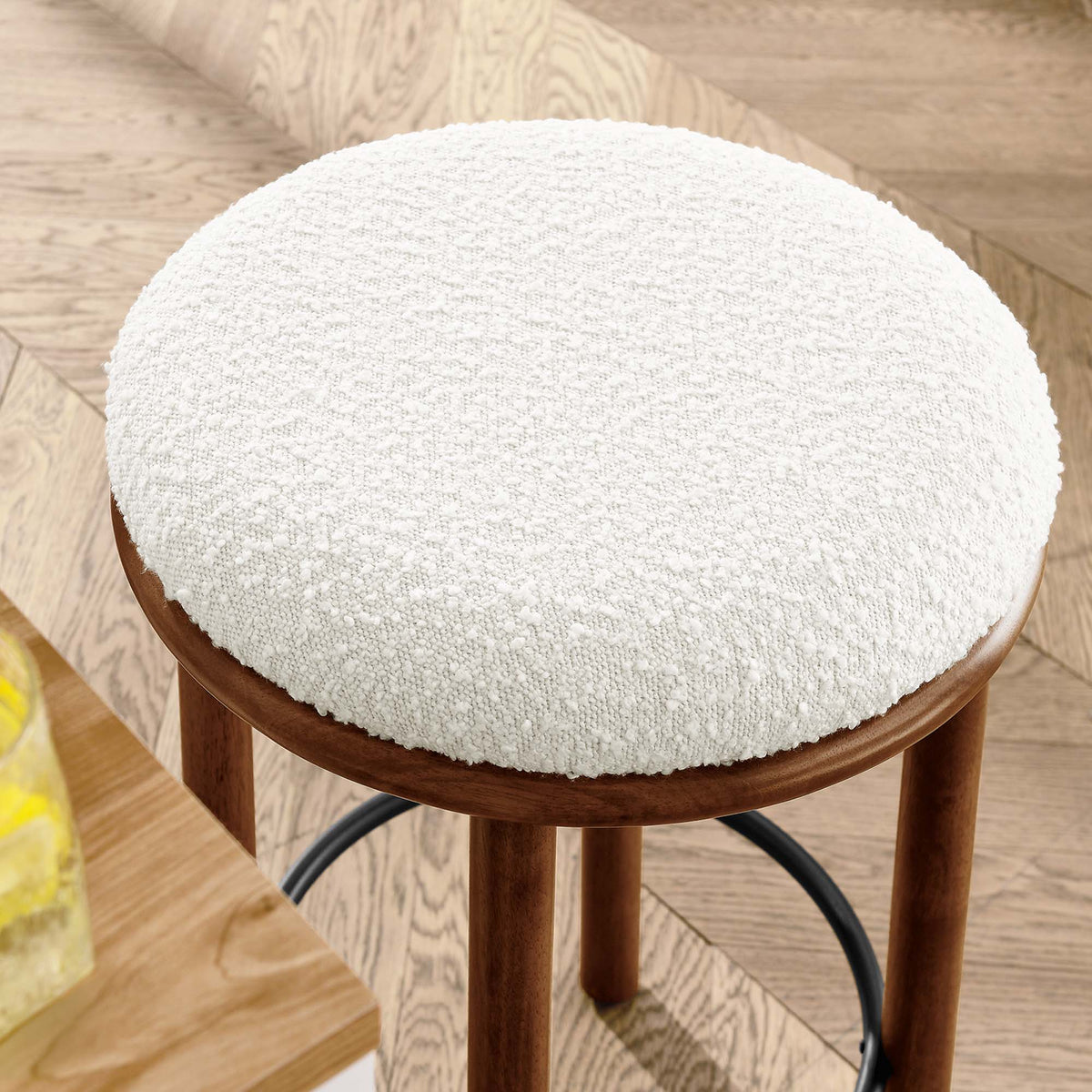 Fable Boucle Fabric Counter Stools Set of 2 by Modway